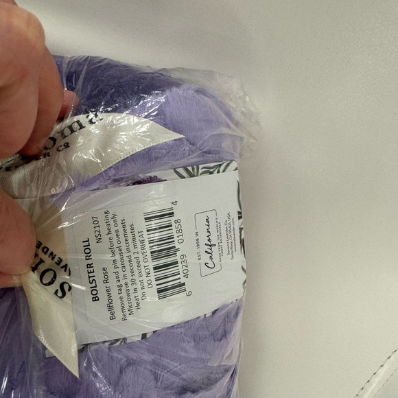 Sonoma Lavender Spa Bolster Roll in Bellflower Rose Purple Heatable NEW - Picture 6 of 16